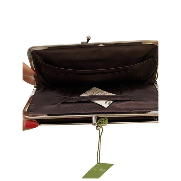 Vera Bradley IMPERIAL TOILE Double Kisslock Wallet Clutch - Picture 3 of 5